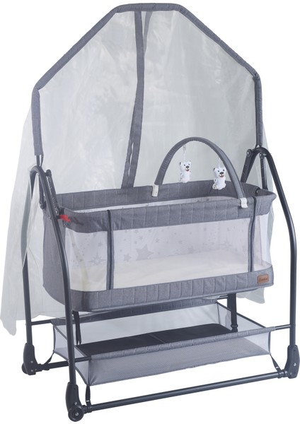 Triesta Anne Yanı (Ön Kısmı Açılır) Sallanır Tekerlekli Sabitlemeli Katlanır Portatif Sepet Beşik fiyatları