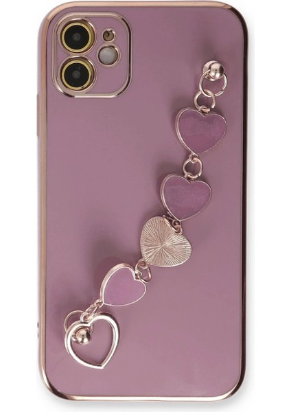 Newface iPhone 12 Kılıf Esila Silikon - Mor modelleri