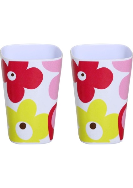 2 Adet Kalemlik Kırmızı Papatya Desenli Ofis Gereci 7X7X11CM 300ML fiyatları