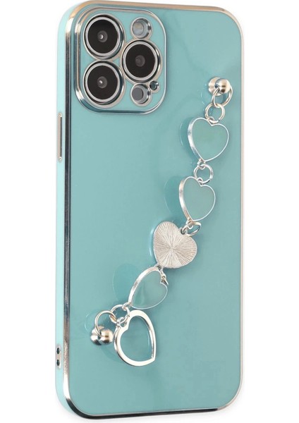 Newface iPhone 13 Pro Max Kılıf Esila Silikon - Su Yeşili