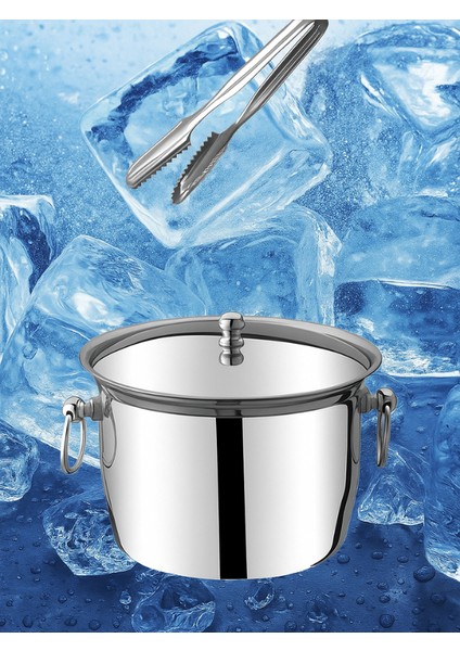 Çelik Buz Kovası Maşalı Buzluk