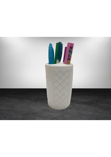 2 Adet Kalemlik Baklava Desenli Seramik Ofis Gereci 6X6X11CM modelleri