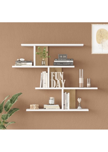 Shelf 24 Duvar Rafı Sepet-Beyaz WL24-SW