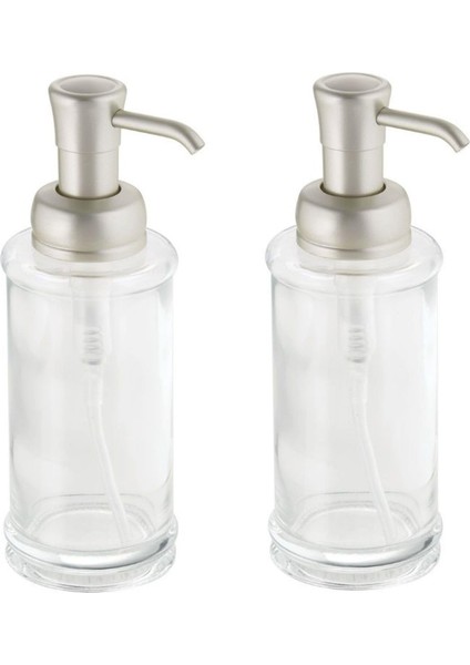 2 Adet Cam Sıvı Sabunluk Şeffaf 7X7X20CM 325ML fiyatları