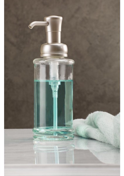 2 Adet Cam Sıvı Sabunluk Şeffaf 7X7X20CM 325ML fırsatları