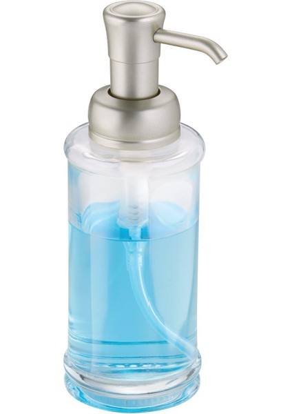 2 Adet Cam Sıvı Sabunluk Şeffaf 7X7X20CM 325ML