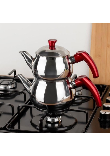 Oscar Küre Mini Boy Çelik Çaydanlık Kırmızı fiyatları