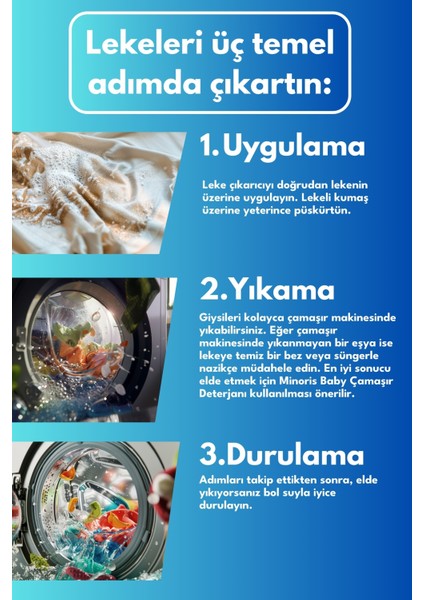 Baby Organik Leke Çıkarıcı 500 ml - Bebek Kıyafetleri İçin Hassas Formül, Türkiye'de Üretilmiştir, Renk Koruma Konsantresi