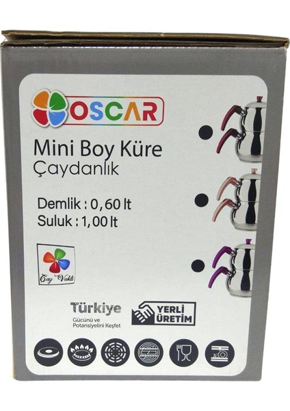 Oscar Küre Mini Boy Çelik Çaydanlık Kırmızı indirimleri