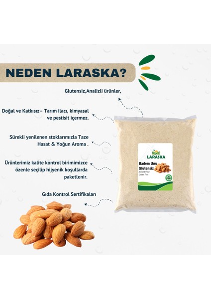 Glutensiz Badem Unu 1kg- Almond Flour Gluten Free Vegan indirimleri