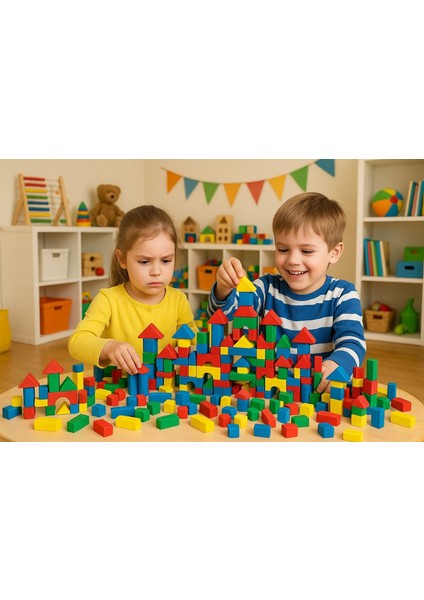 100 Parça Ahşap Yapı Blokları | Eğitici Zeka ve Beceri Oyunu fiyatları