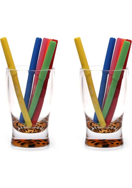 2 Adet Kalemlik Leopar Desenli Ofis Gereci 6X6X11CM 300ML