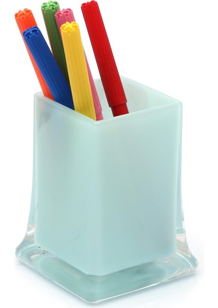 2 Adet Kalemlik Buz Mavi Renkli Ofis Gereci 6X6X10CM 300ML modelleri