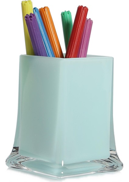 2 Adet Kalemlik Buz Mavi Renkli Ofis Gereci 6X6X10CM 300ML indirimleri