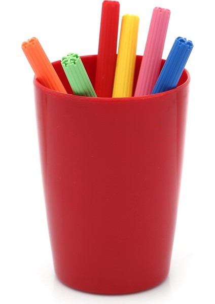 2 Adet Kalemlik Kırmızı Renkli Melamin Ofis Gereci 8X8X11CM 320ML indirimleri