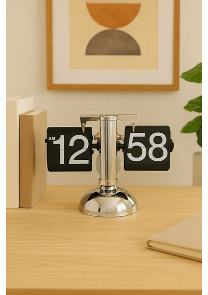Sayfa Çevirmeli Masa Saati modern Retro Tasarım Flip Clock Ev ve Ofis Dekoratif Masaüstü Saat Hediye fırsatları