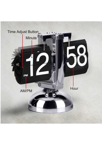 Sayfa Çevirmeli Masa Saati modern Retro Tasarım Flip Clock Ev ve Ofis Dekoratif Masaüstü Saat Hediye indirimleri