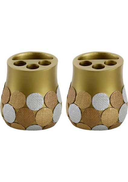 2 Adet Kalemlik Altın Puanlı Poliresin Ofis Gereci 9X9X10CM fiyatları