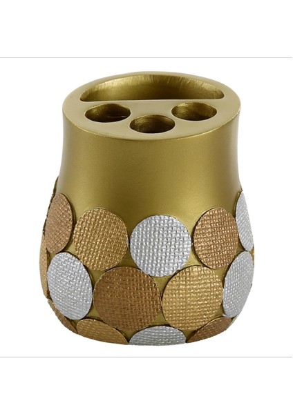 2 Adet Kalemlik Altın Puanlı Poliresin Ofis Gereci 9X9X10CM fırsatları