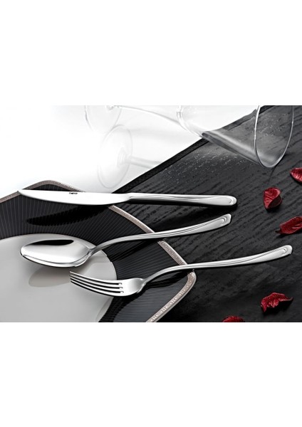 Nergis Sade Kutulu 89 Parça Çatal Kaşık Takımı