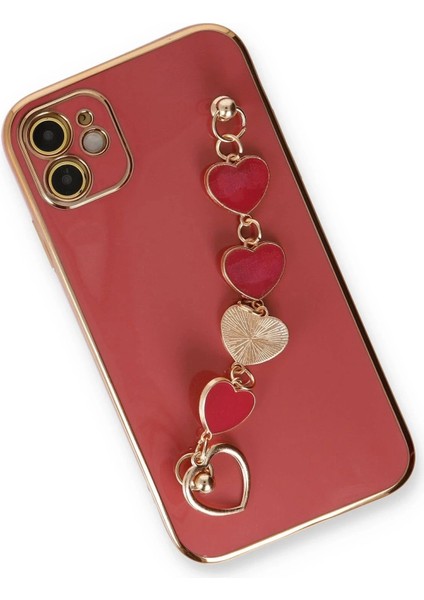 Newface iPhone 12 Kılıf Esila Silikon - Kırmızı modelleri