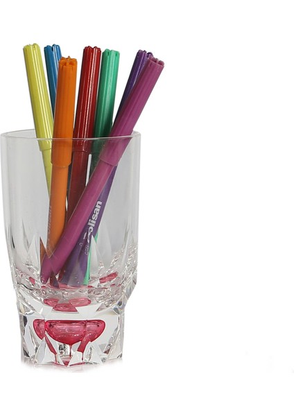 2 Adet Kalemlik Kristal Damlalı Kırmızı Akrilik Ofis Gereci 7X7X13CM modelleri