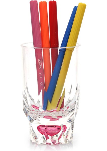 2 Adet Kalemlik Kristal Damlalı Kırmızı Akrilik Ofis Gereci 7X7X13CM indirimleri