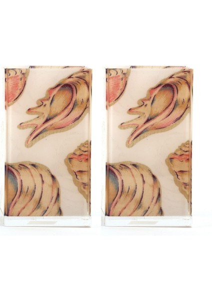 2 Adet Kalemlik Istiridye Desenli Ofis Gereci 6X6X12CM 300ML modelleri