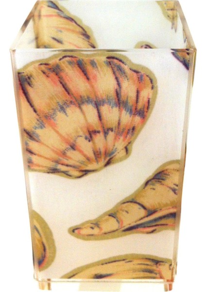 2 Adet Kalemlik Istiridye Desenli Ofis Gereci 6X6X12CM 300ML fırsatları