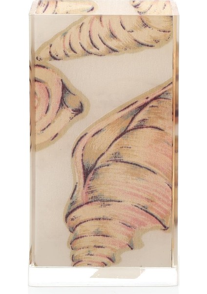 2 Adet Kalemlik Istiridye Desenli Ofis Gereci 6X6X12CM 300ML