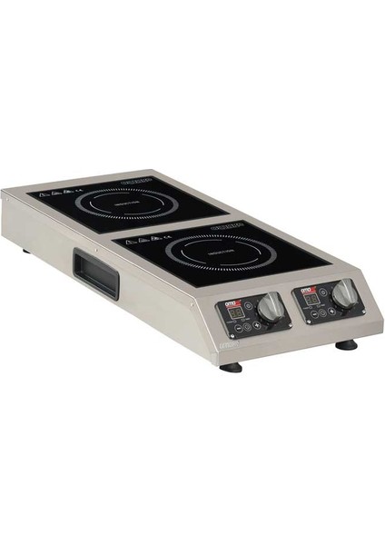 IND21.I25 Cam Yüzeyli Dikey Indüksiyon Ocak, 2X1800 W, Elektrikli