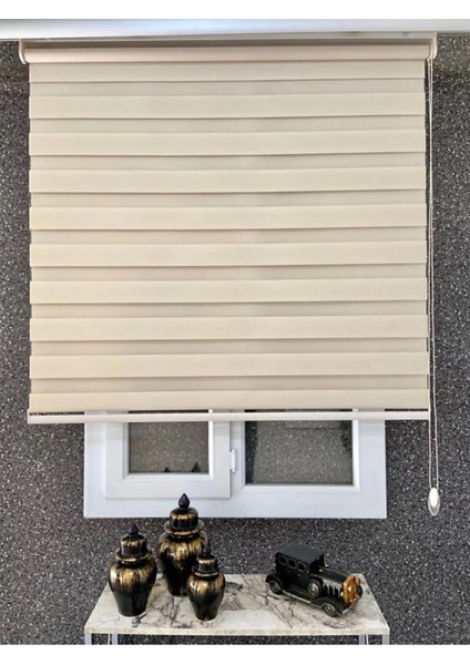 Ithal Bambu Krem Zebra Stor Perde Eteği Düz (1.kalite Alüminyum Kasa Metal Ayak fırsatları