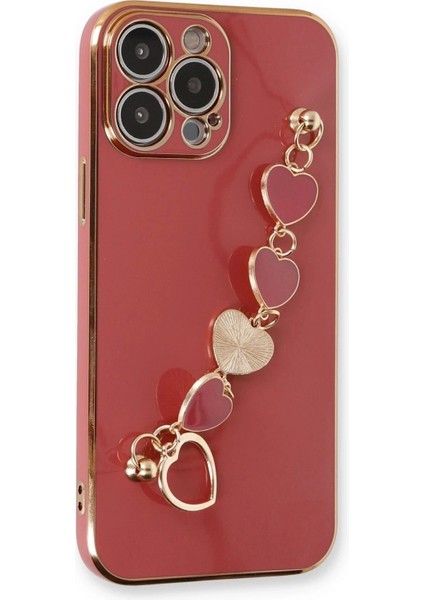 Newface iPhone 13 Pro Kılıf Esila Silikon - Kırmızı