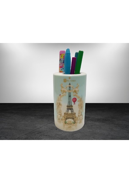 2 Adet Kalemlik Romantik Yeşil Model Seramik Ofis Gereci 7X7X11CM modelleri