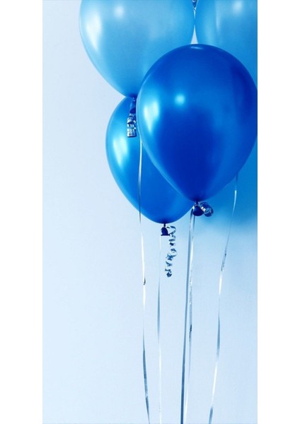 Balon Metalik Lacivert Renk 12 Li 1 Paket