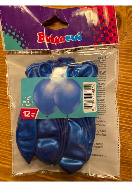 Balon Metalik Lacivert Renk 12 Li 1 Paket modelleri