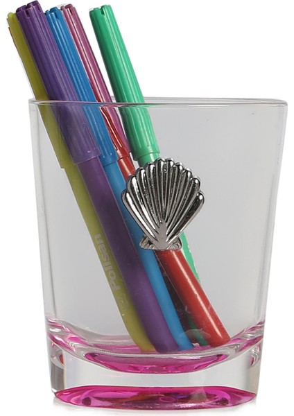 2 Adet Kalemlik Pembe Deniz Kabuğu Akrilik Ofis Gereci 9X6X11CM 250ML fırsatları