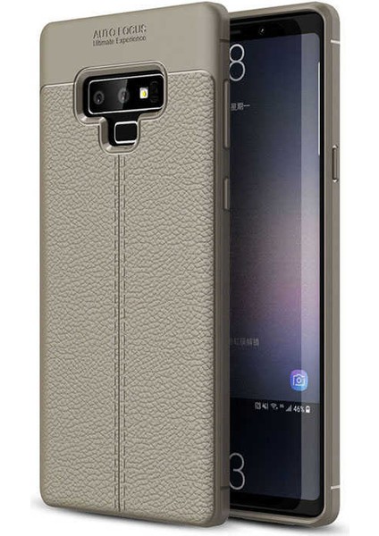 Samsung Galaxy Note 9 Kılıf Deri Görünümlü Esnek Kırılmaz Şık Lüks Niss Silikon Kapak