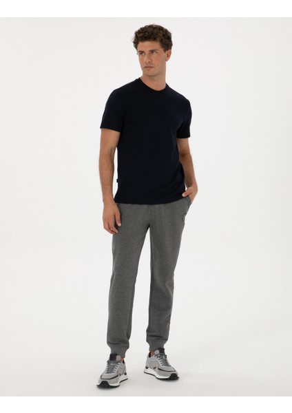 Erkek Antrasit Melanj Slim Fit Eşofman Altı 50317676-VR081