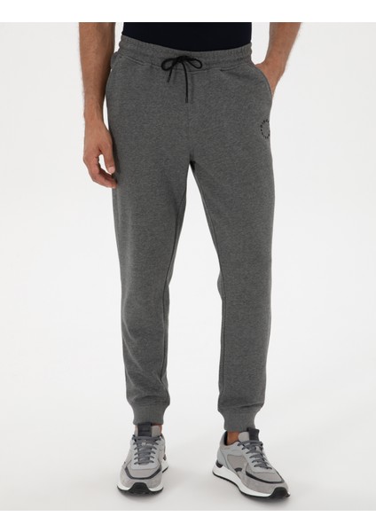 Erkek Antrasit Melanj Slim Fit Eşofman Altı 50317676-VR081 fiyatları