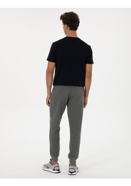 Erkek Antrasit Melanj Slim Fit Eşofman Altı 50317676-VR081 fırsatları