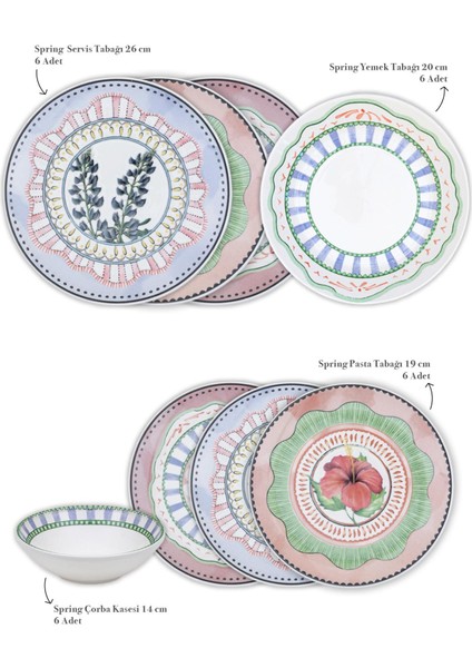 Spring 6 Kişilik Yemek Takımı 24 Parça Set 2 fiyatları
