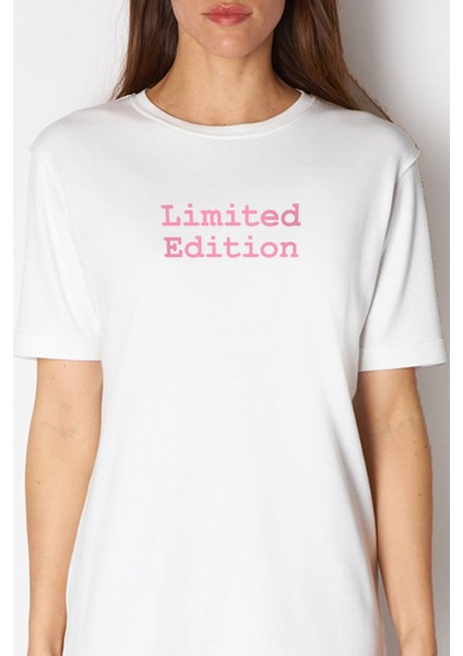 Sınırlı Üretim Beyaz Bisiklet Yaka Kısa Kollu Penye Uzun Elbise fiyatları