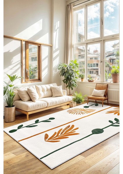 Makinede Yıkanabilir Kaymaz Taban Leke Tutmaz Salon Halısı Mutfak Halısı ve Yolluk