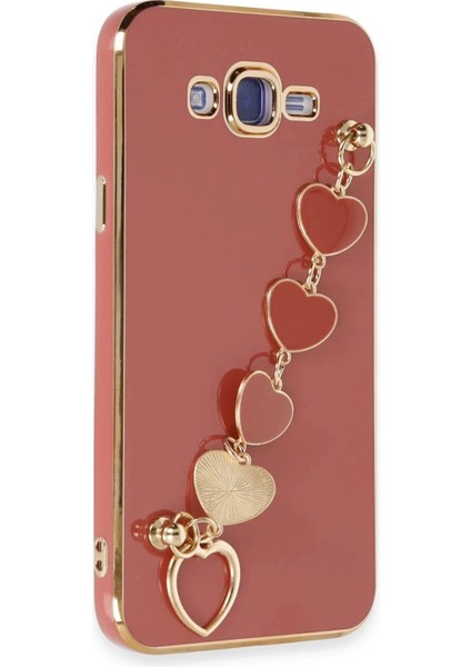 Newface Samsung Galaxy J7 Kılıf Esila Silikon - Kırmızı fiyatları