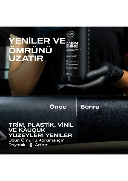 Cabinshine Trim ve Plastik Korucuyu/Yenileyici-500ml-Plastik Yüzey,Torpido Parlatıcı Bakımı modelleri