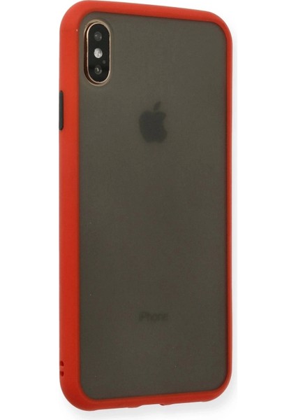 Newface iPhone Xs Max Kılıf Montreal Silikon Kapak - Kırmızı fiyatları