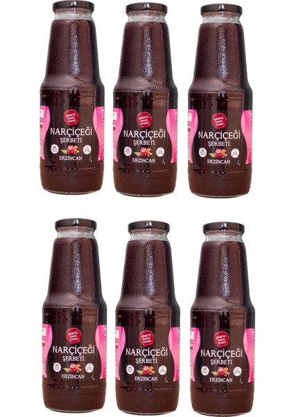 Şerbetçi Ismail Efendi Nar Çiçeği (Hibiscus) Şerbeti 1l x 6 Şişe