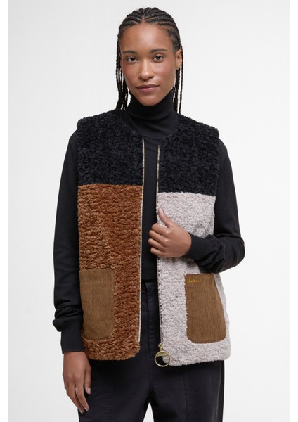 Cathy Polar Yelek ST31 Natural/camel/black
