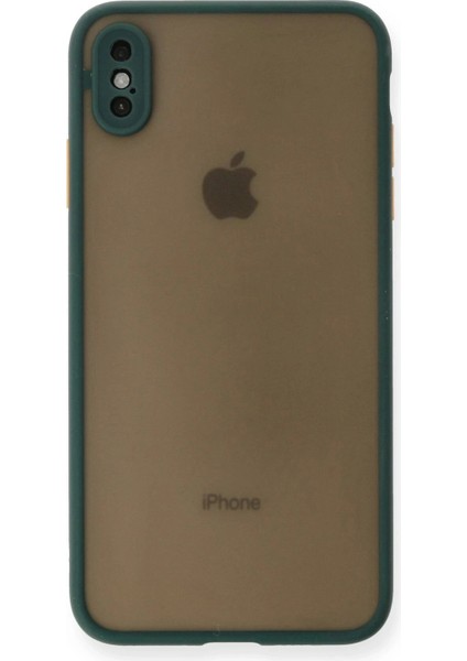 Newface iPhone Xs Max Kılıf Montreal Silikon Kapak - Yeşil